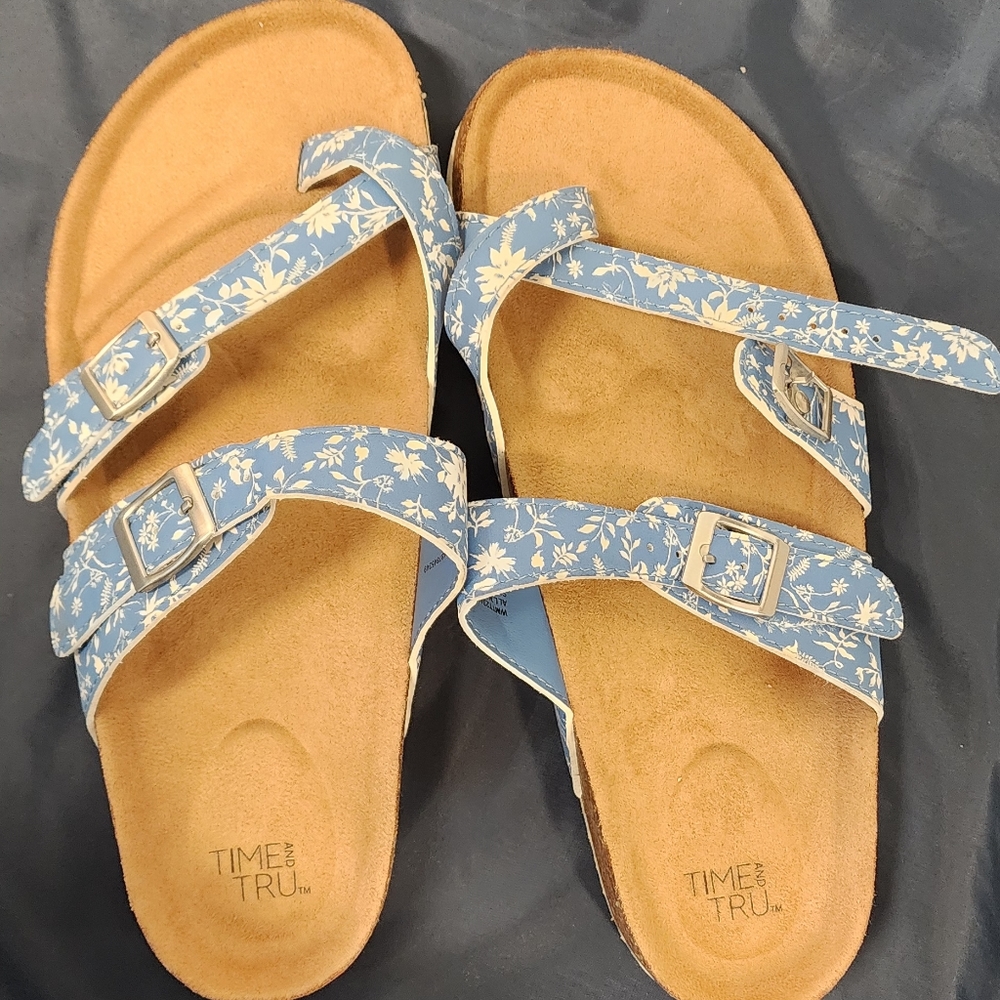 Blue sandals